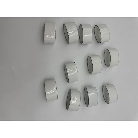 Vintage Ikea Napkin Rings Swedish Heder Kaarina Brieditis Blue & White Enamel - Picture 8 of 9